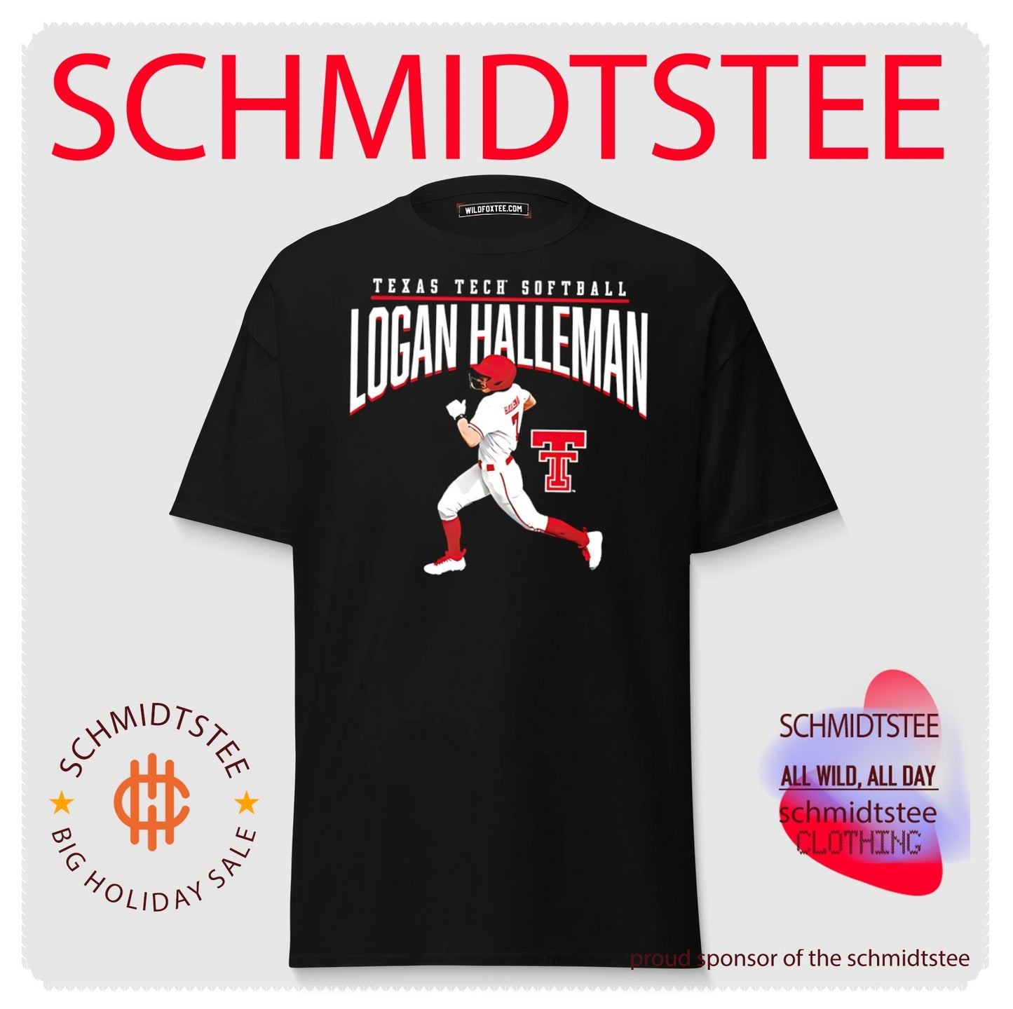 Texas Tech softball Logan Halleman illustration shirt