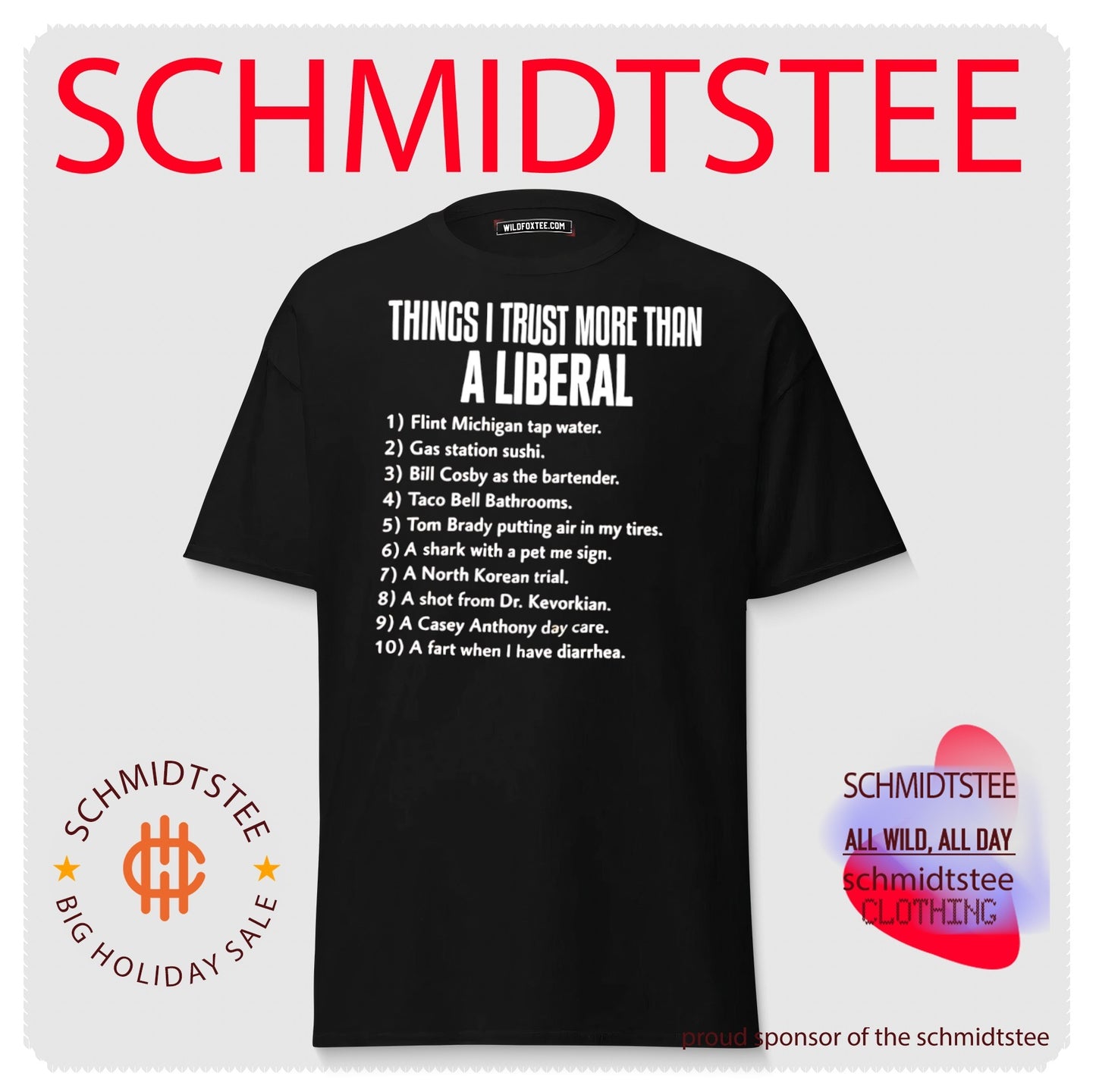 Things I trust more than a liberal 1 Flint Michigan tap water shirt