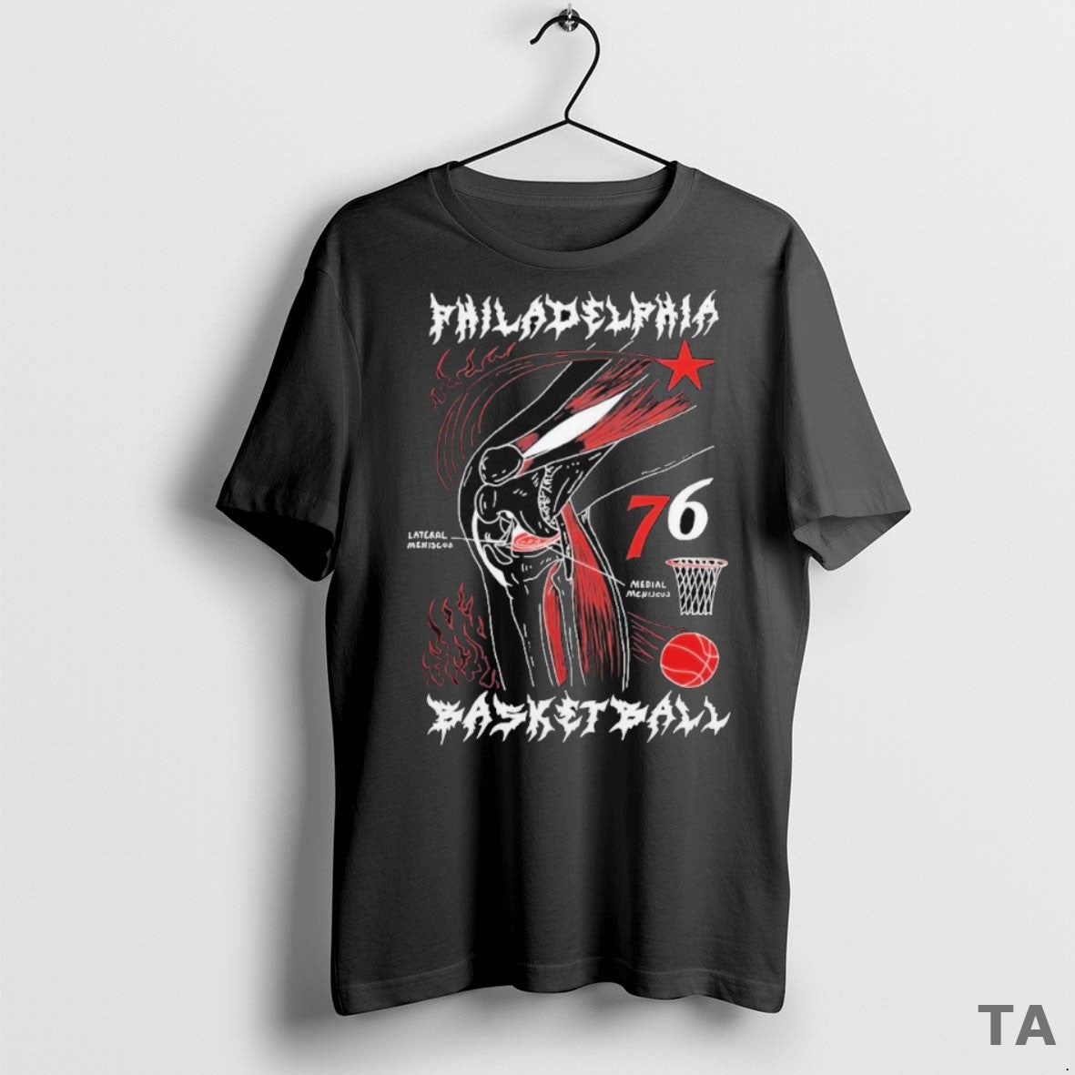 Top Philadelphia Basketball 76 Lateral Meniscus T Shirt Sweater