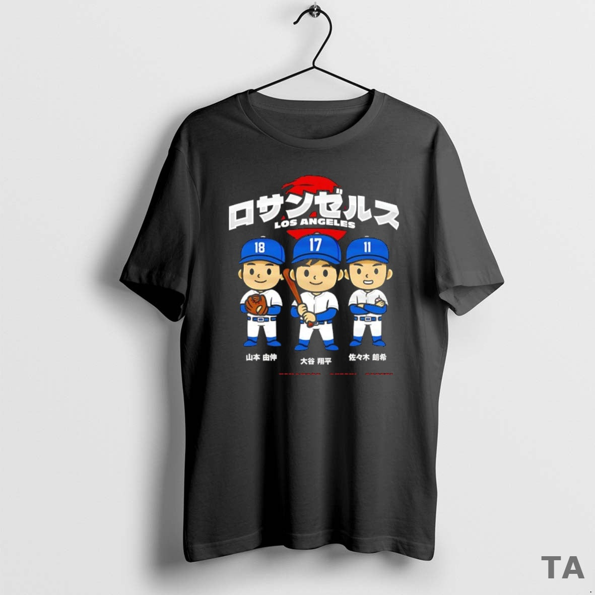 Top Shohei Ohtani Los Angeles Dodgers Chibi Anime T Shirt Sweater