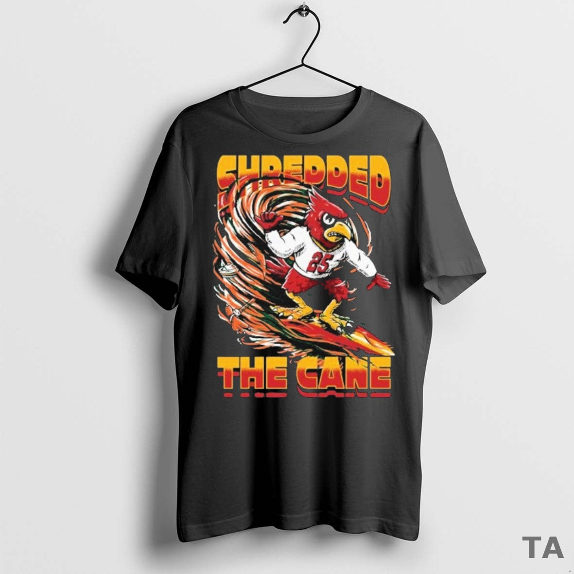 Top Shredded The Cane Louisville Cardinals T Shirt Sweater