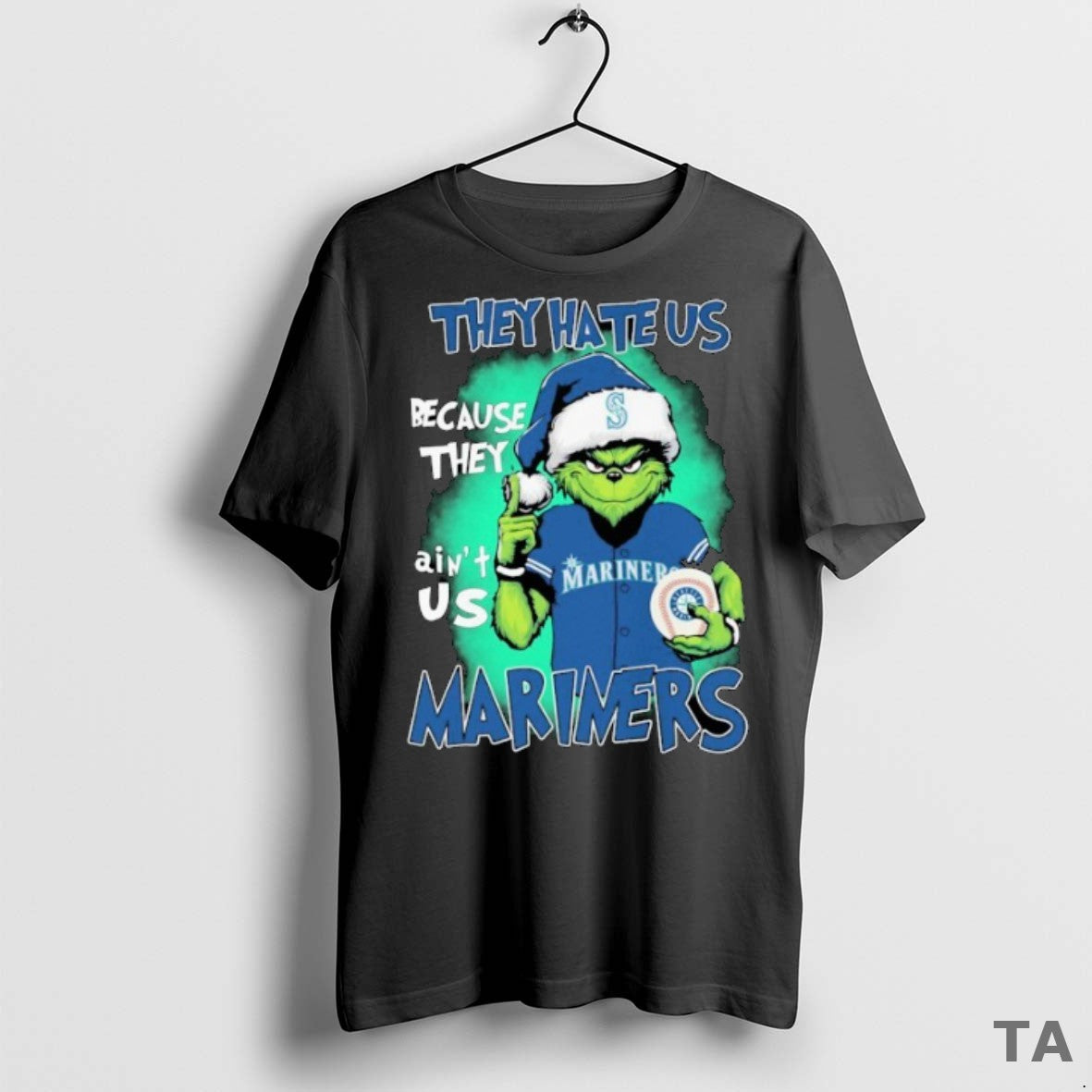 Top The Grinch They Hate Us Because They Aint Us Seattle Mariners Christmas
