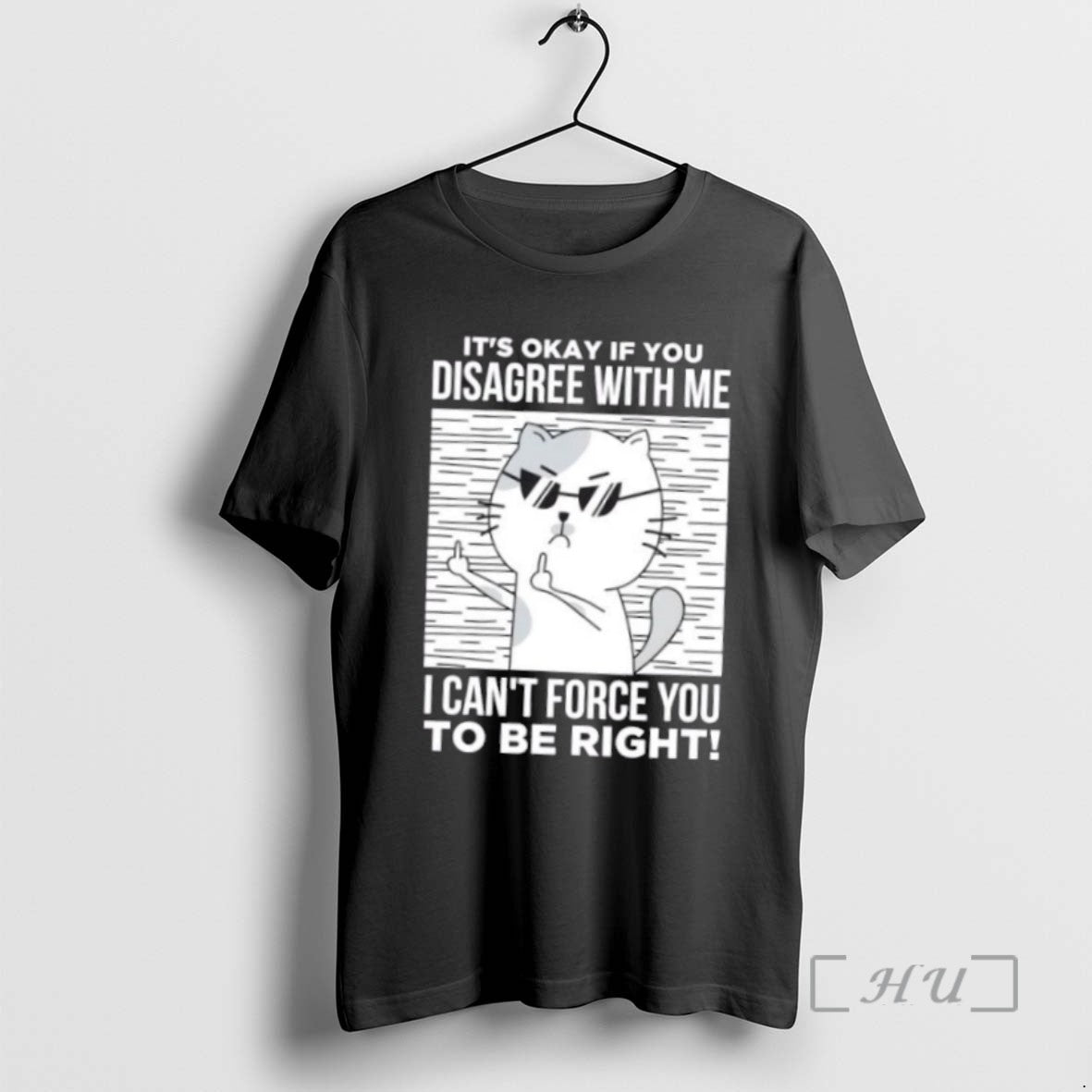 Trending Angry Cat With Glasses Its Okay If You Disagree With Me T Shirts Sweater