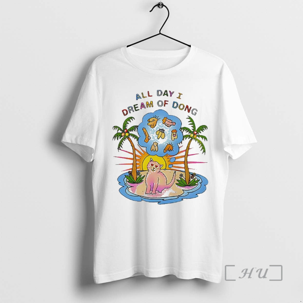 Trending Cat On Desert Island All Day I Dream Of Dong Premium T Shirts Sweater