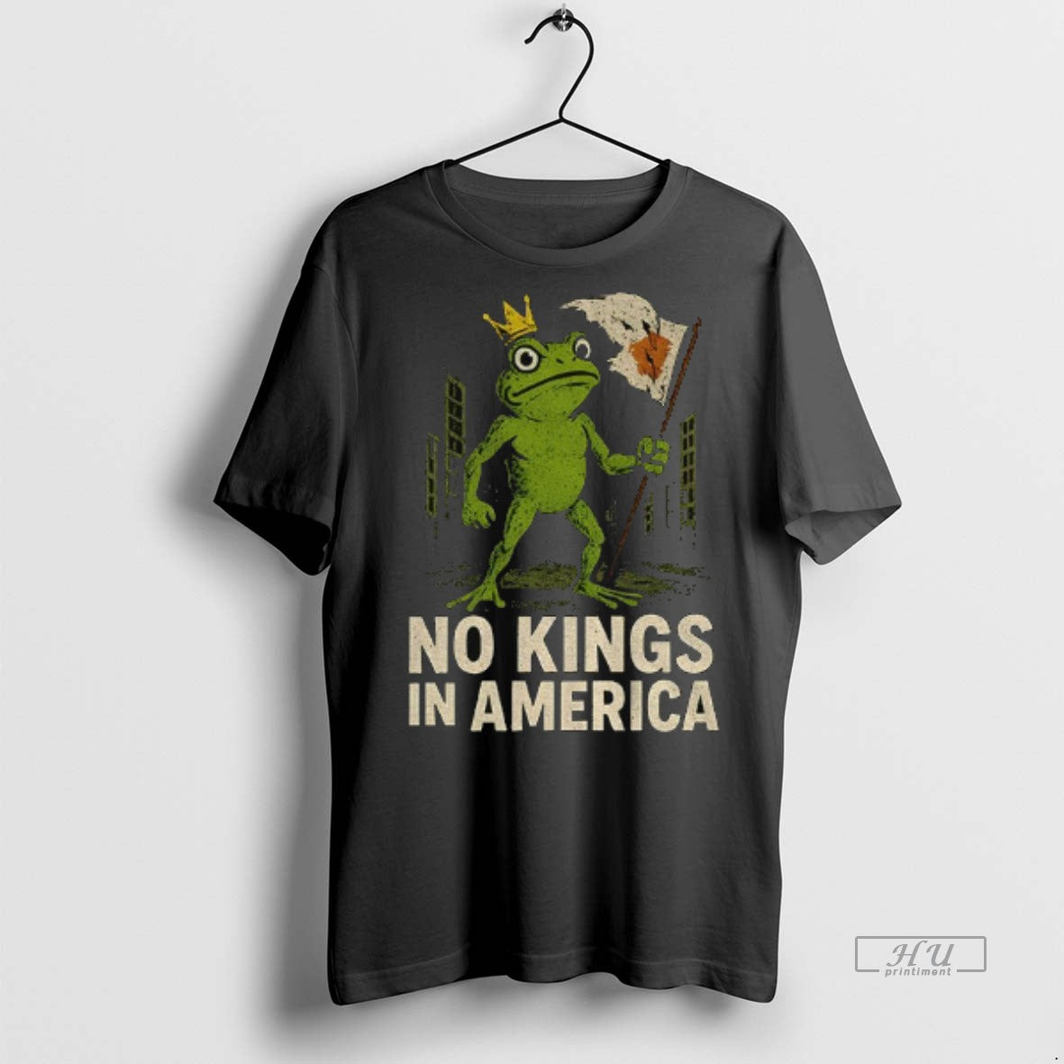 Trending No Kings In America Frog Graphic Tee Shirt Sweater
