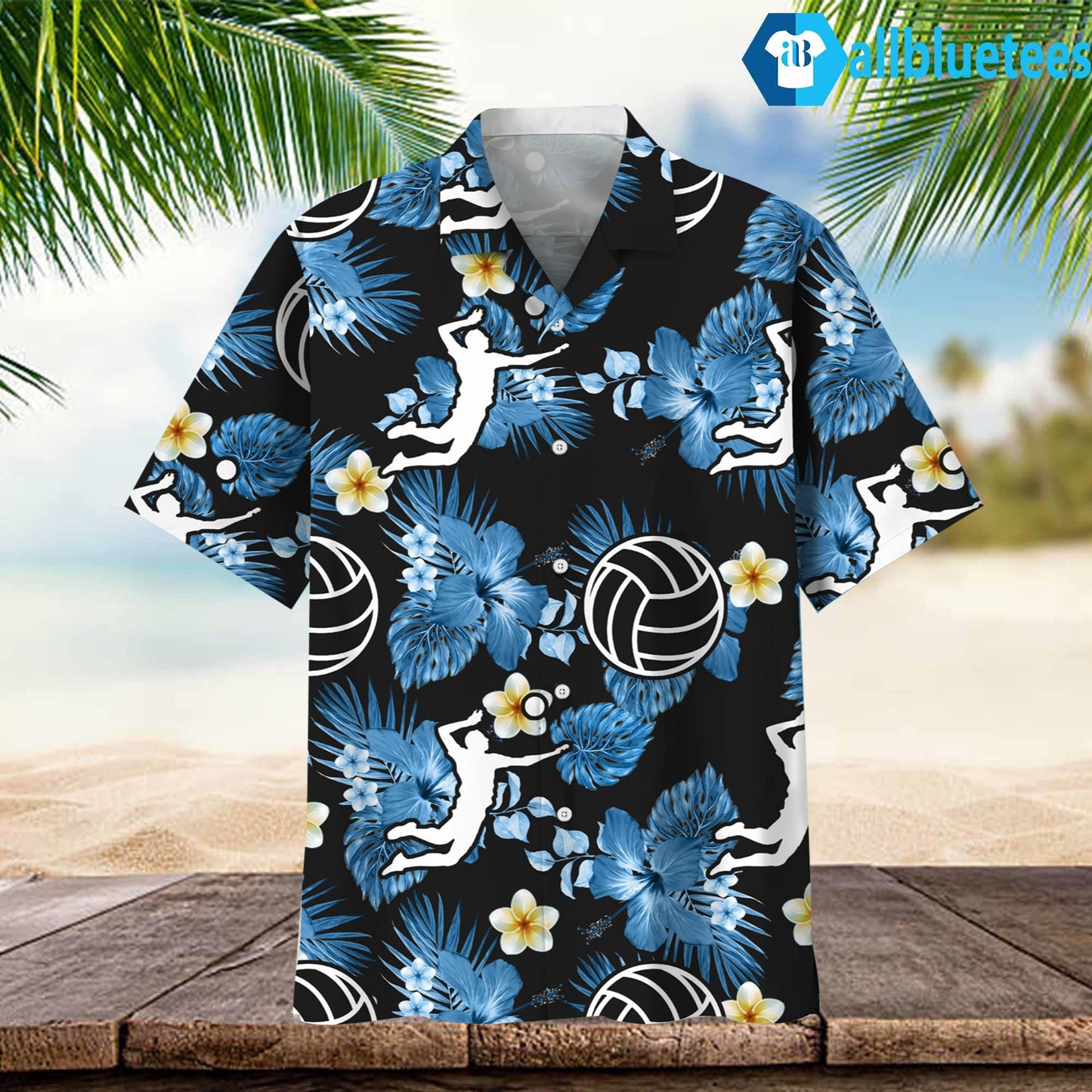Volleyball Nature Tropical Blue Hawaiian Shirt