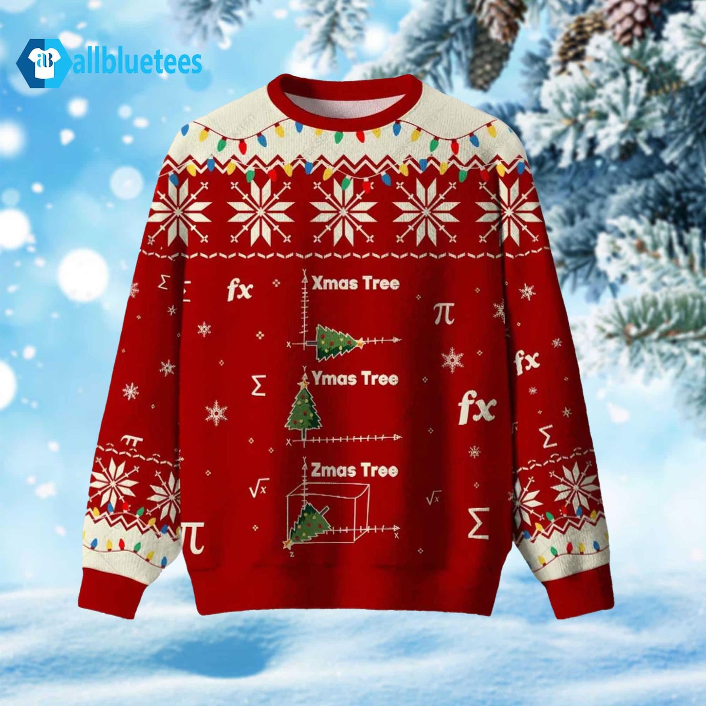 Xmas Tree Ymas Tree Zmas Tree Ugly Christmas Sweater