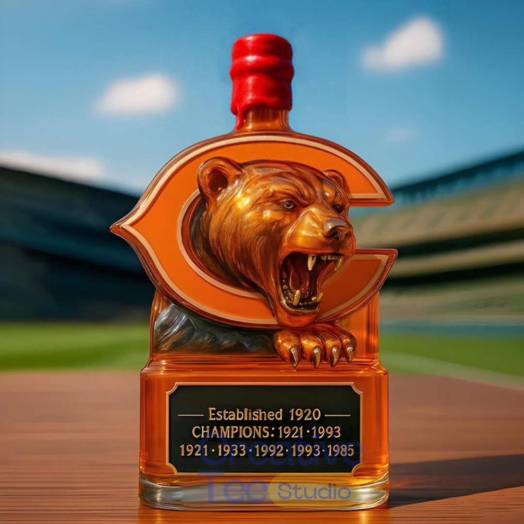 Chicago Bears Champs Whiskey Bottle