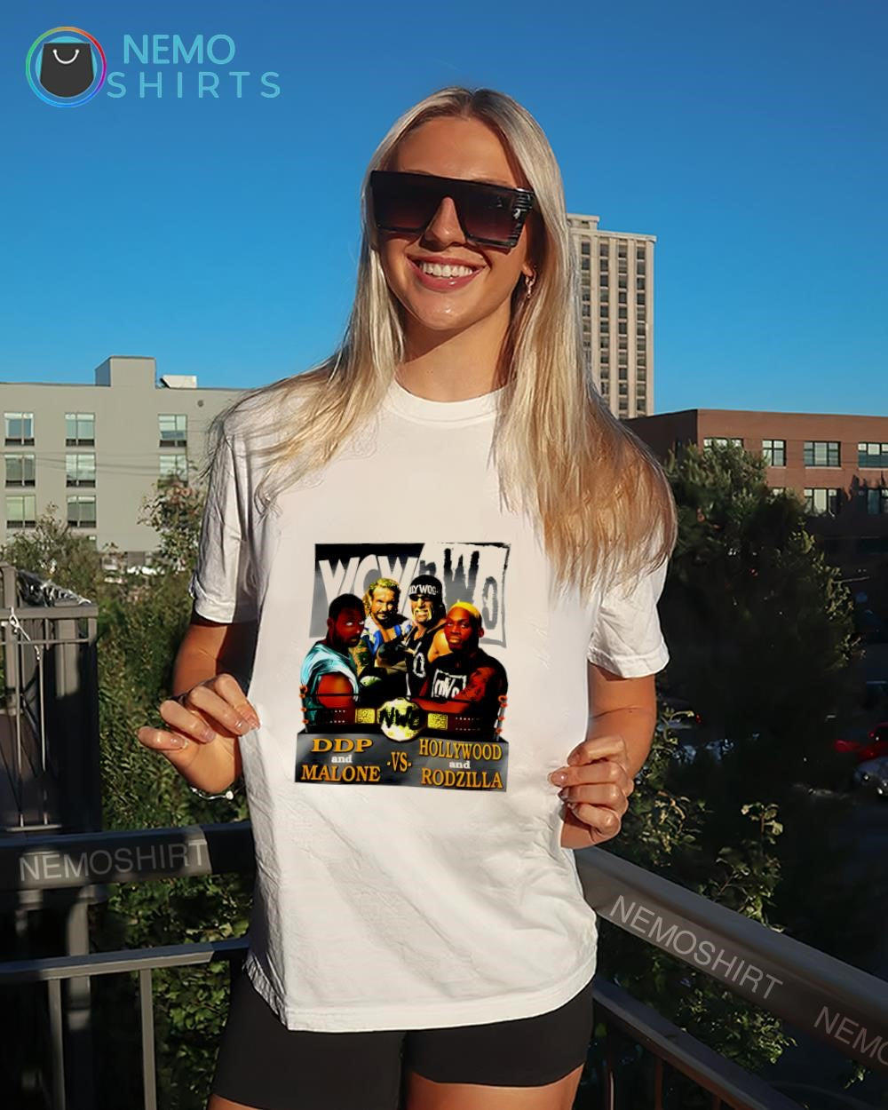 DDP and Malone vs Hollywood and Rodzilla WCW n.W.o shirt