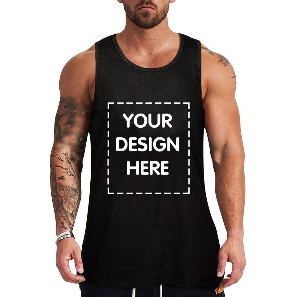 Personalized Barnard Tank Top for Men – Custom Photo Sleeveless Training Tee