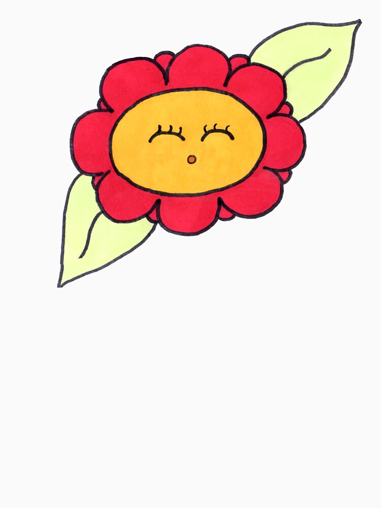 Copy of Cute red flower with green background by Kitten2525