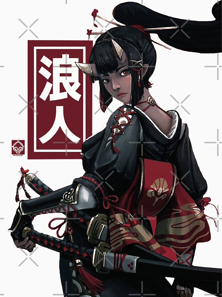 Japanese Ninja Geisha Samurai Girl by OWLvision33