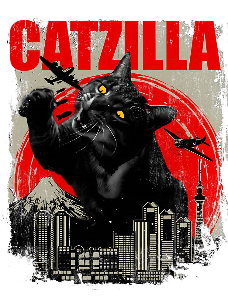 Catzilla - Funny Cat Lover Kitten Kitty Short Sleeve Small by suntochaufei