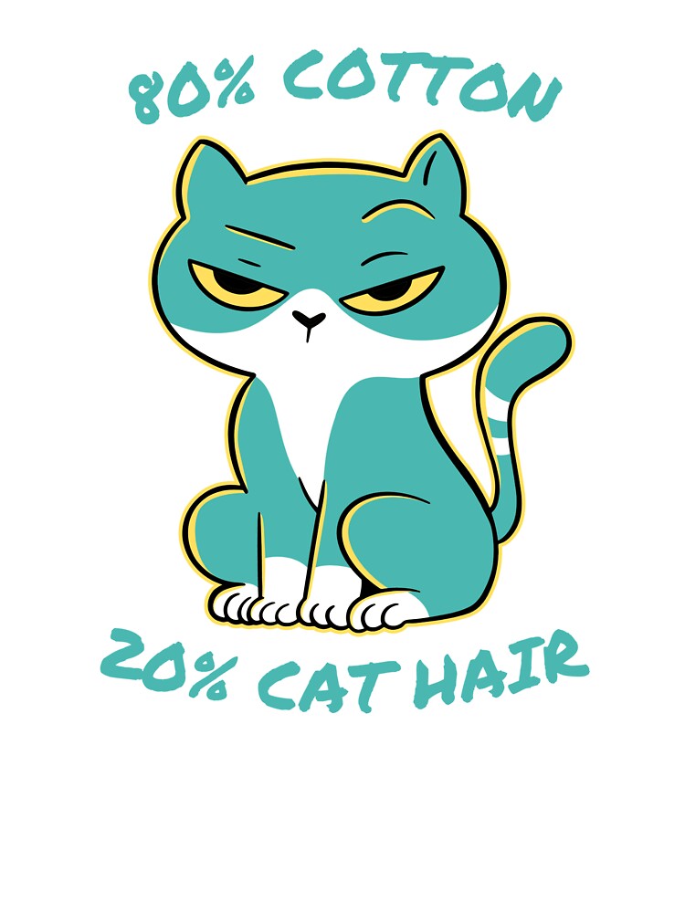80% Cotton 20% Cat Hair Cat Design, Cat Lover Shirts, Pet Lover Shirt, Cat Owner Shirt, Cool Cat Shirts, Funny Cat Mom Design, Funny Cat Dad Design by lach3