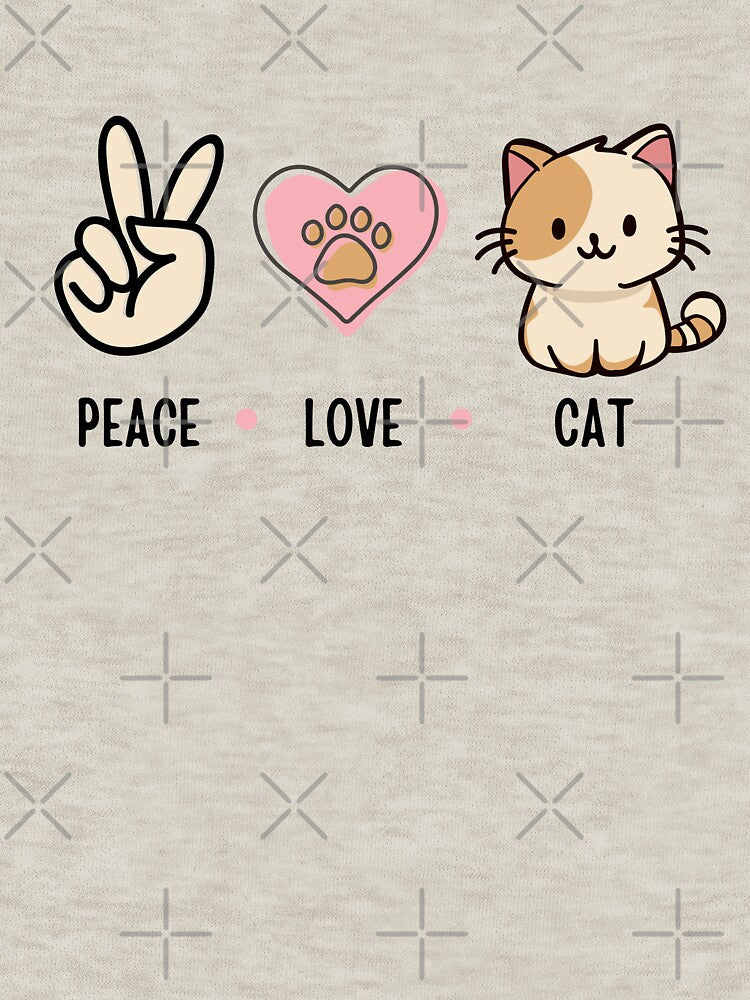 Peace . Love . Cat introverted cat lover by Zah-Doodles