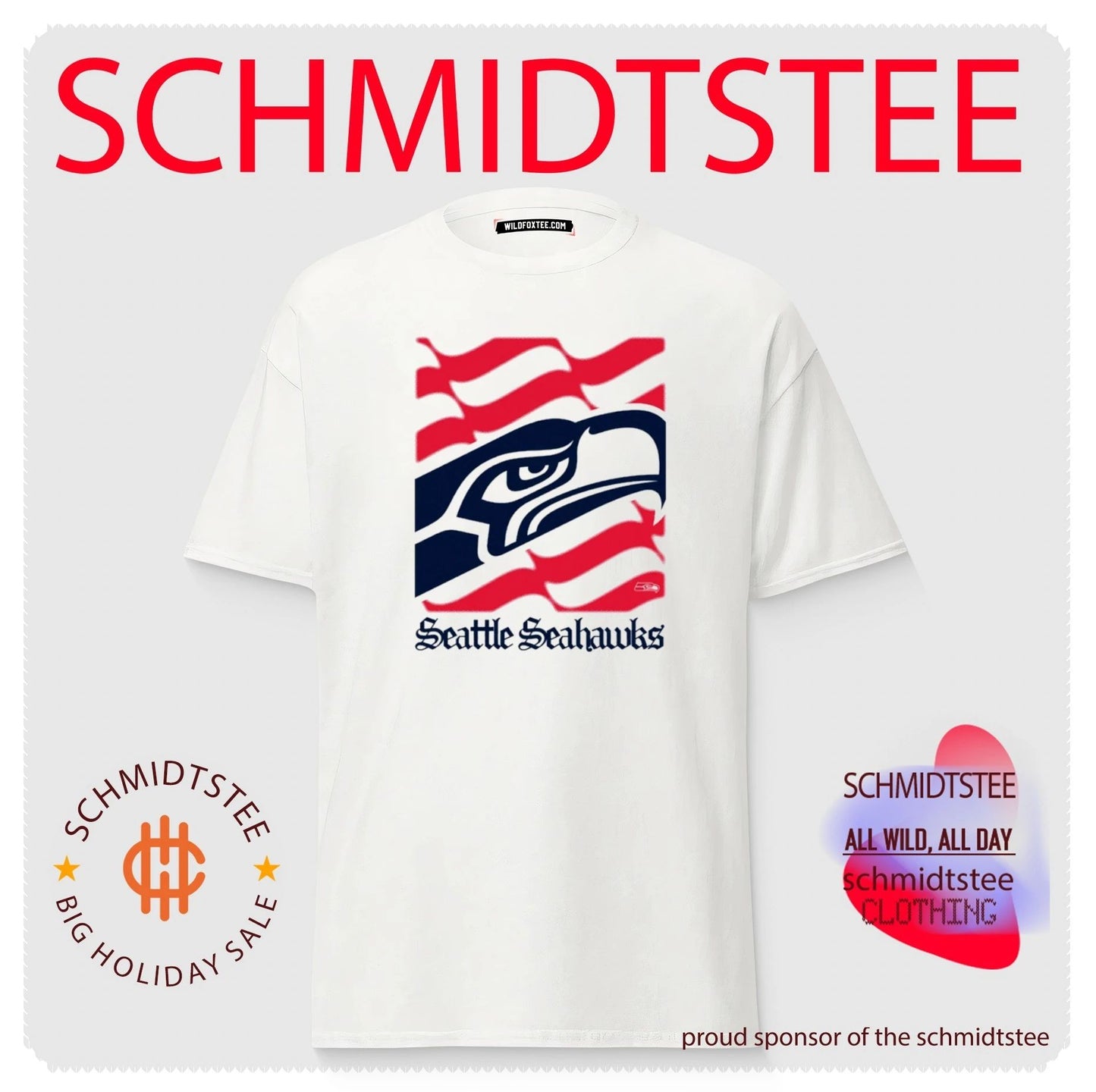 Seattle Seahawks American 250th Flag Heritage Wordmark shirt