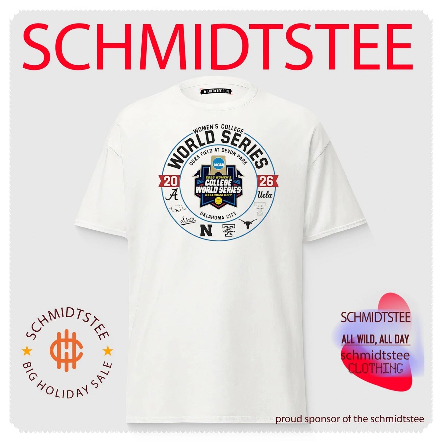 2026 Women’s College World Series 8 Team shirt