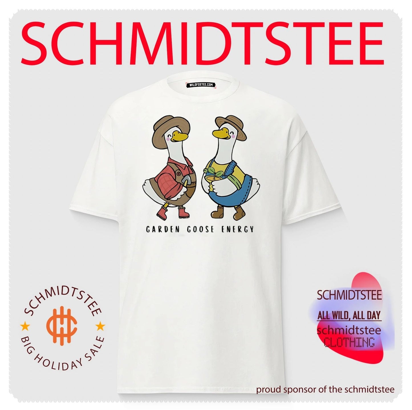 Garden goose energy gardening goose shirt