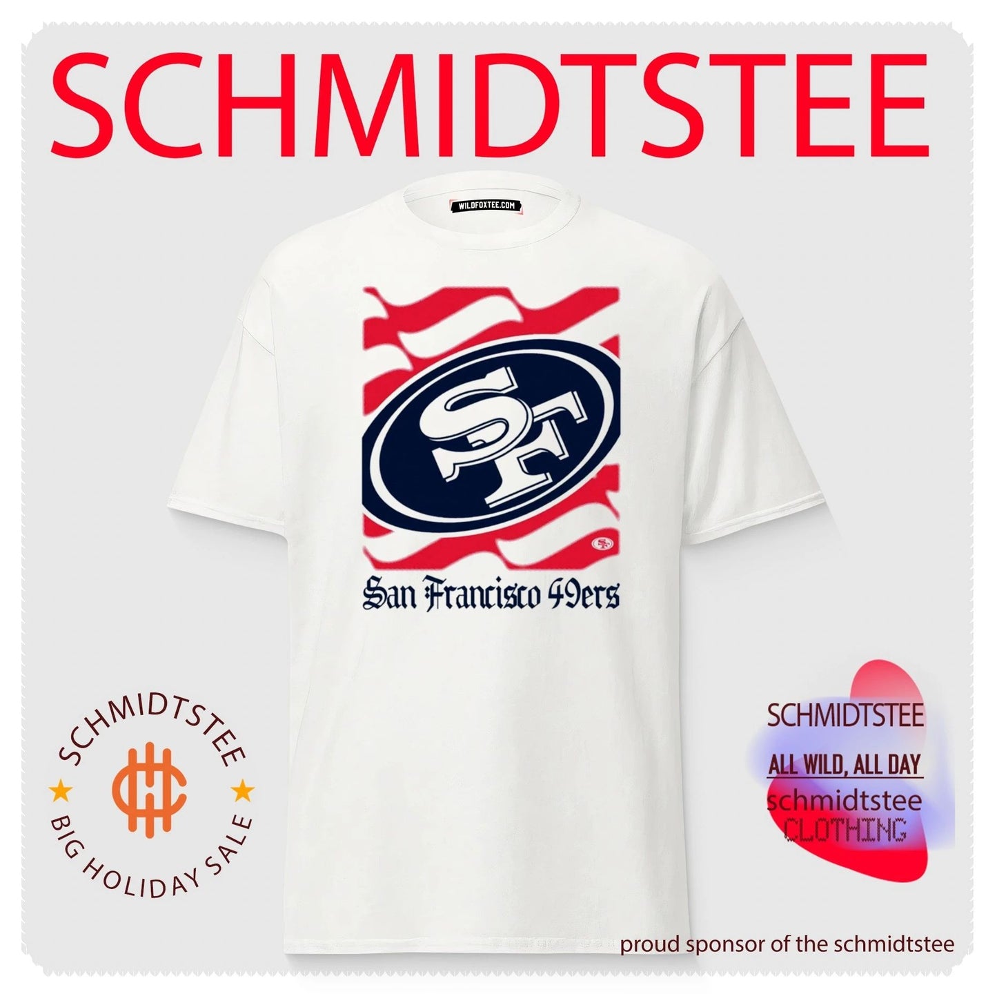 San Francisco 49ers American 250th Flag Heritage Wordmark shirt