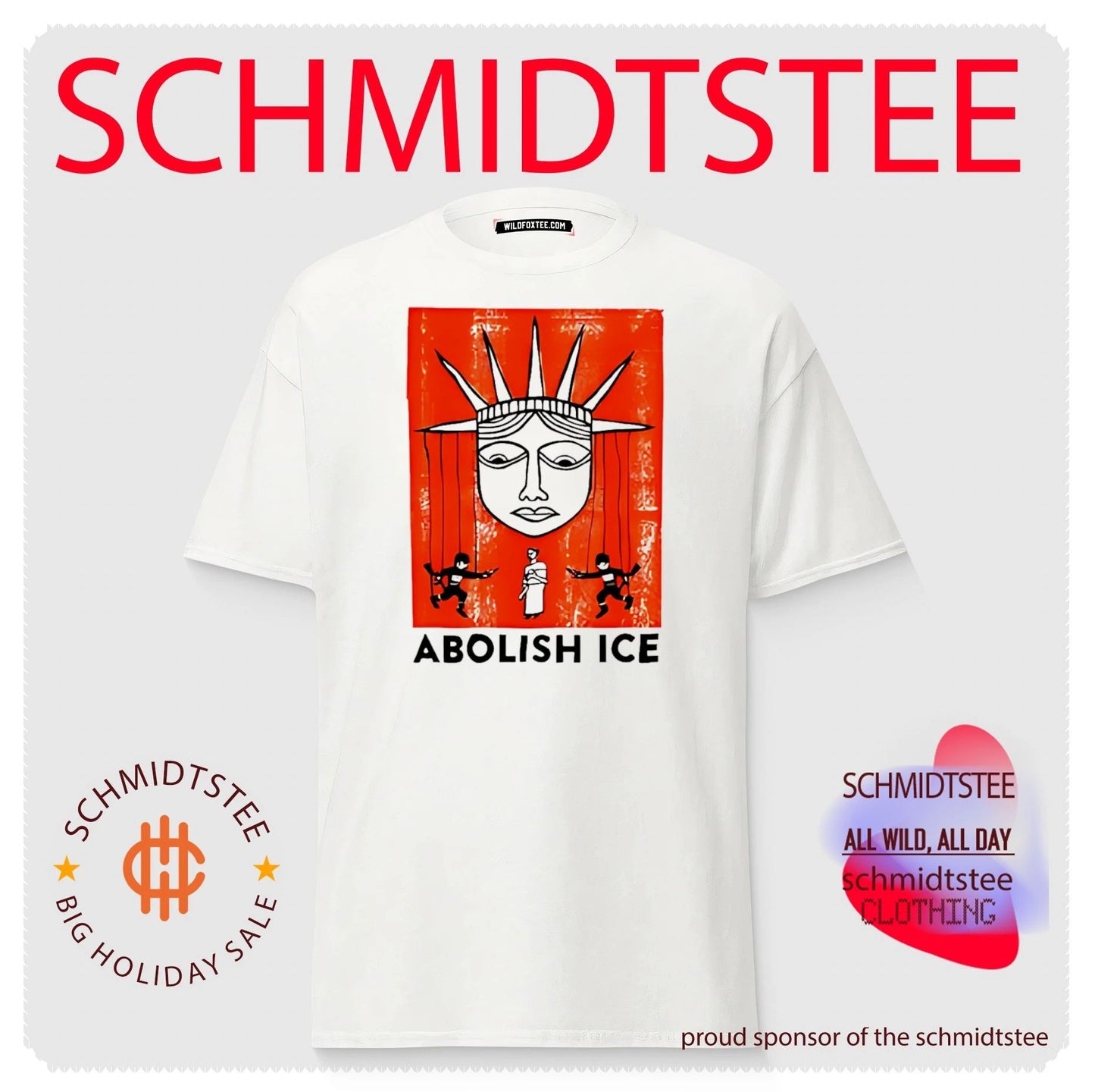 Abolish ice frame graphic shirt