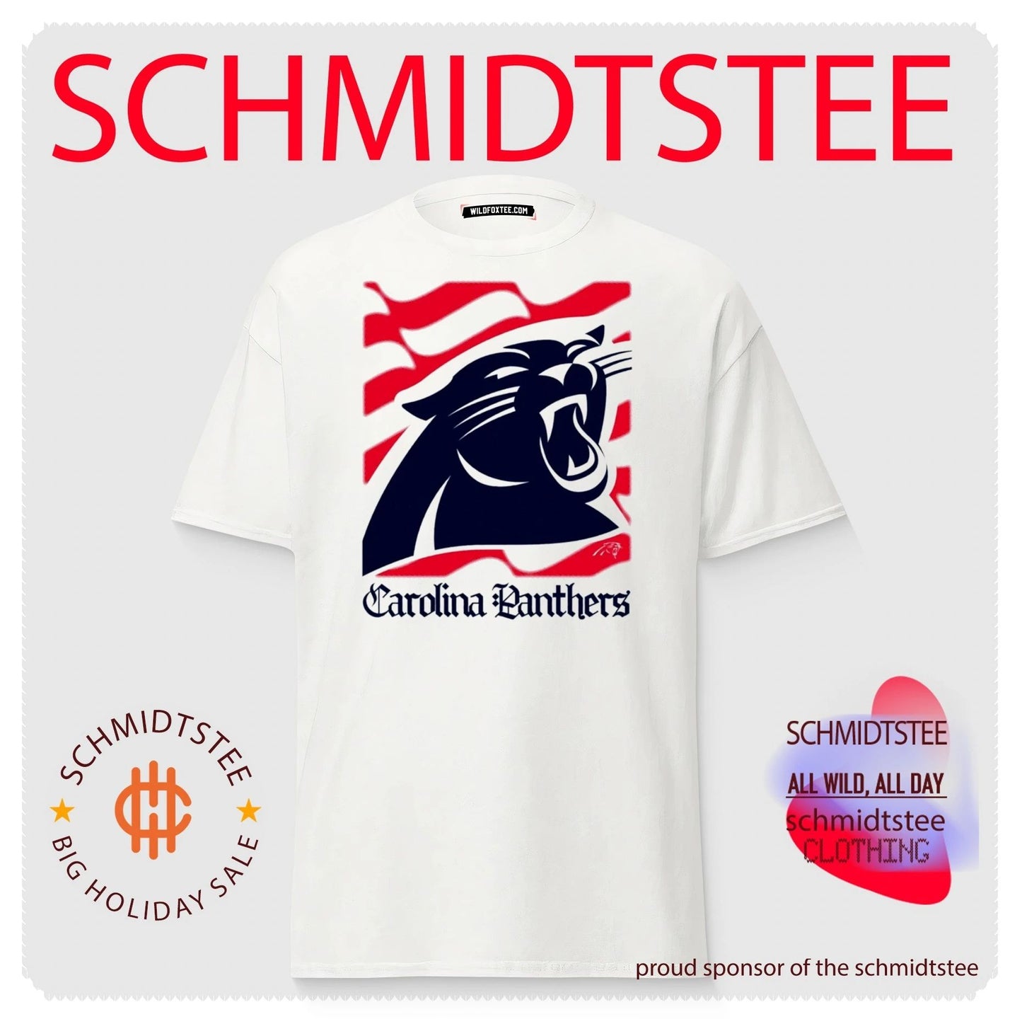 Carolina Panthers American 250th Flag Heritage Wordmark shirt