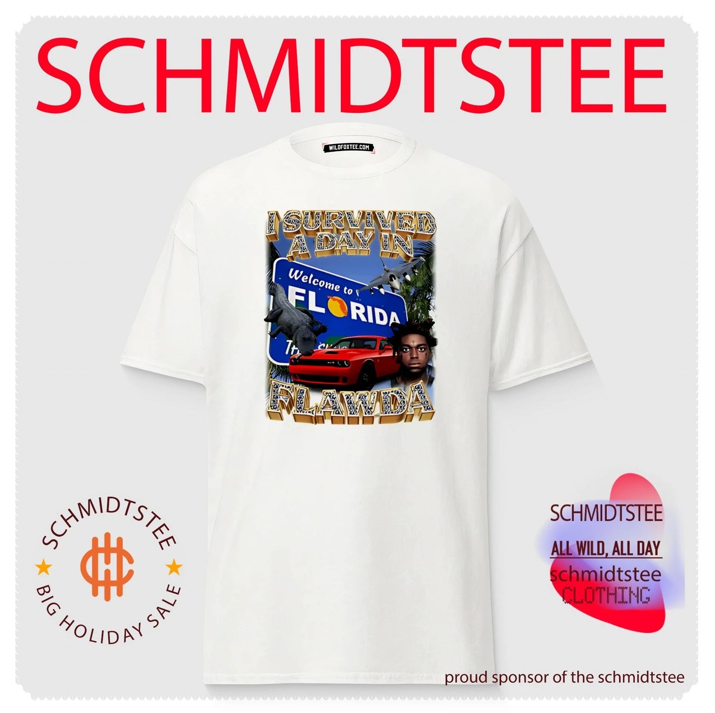 I survived a day in Flawda Florida photo frame shirt