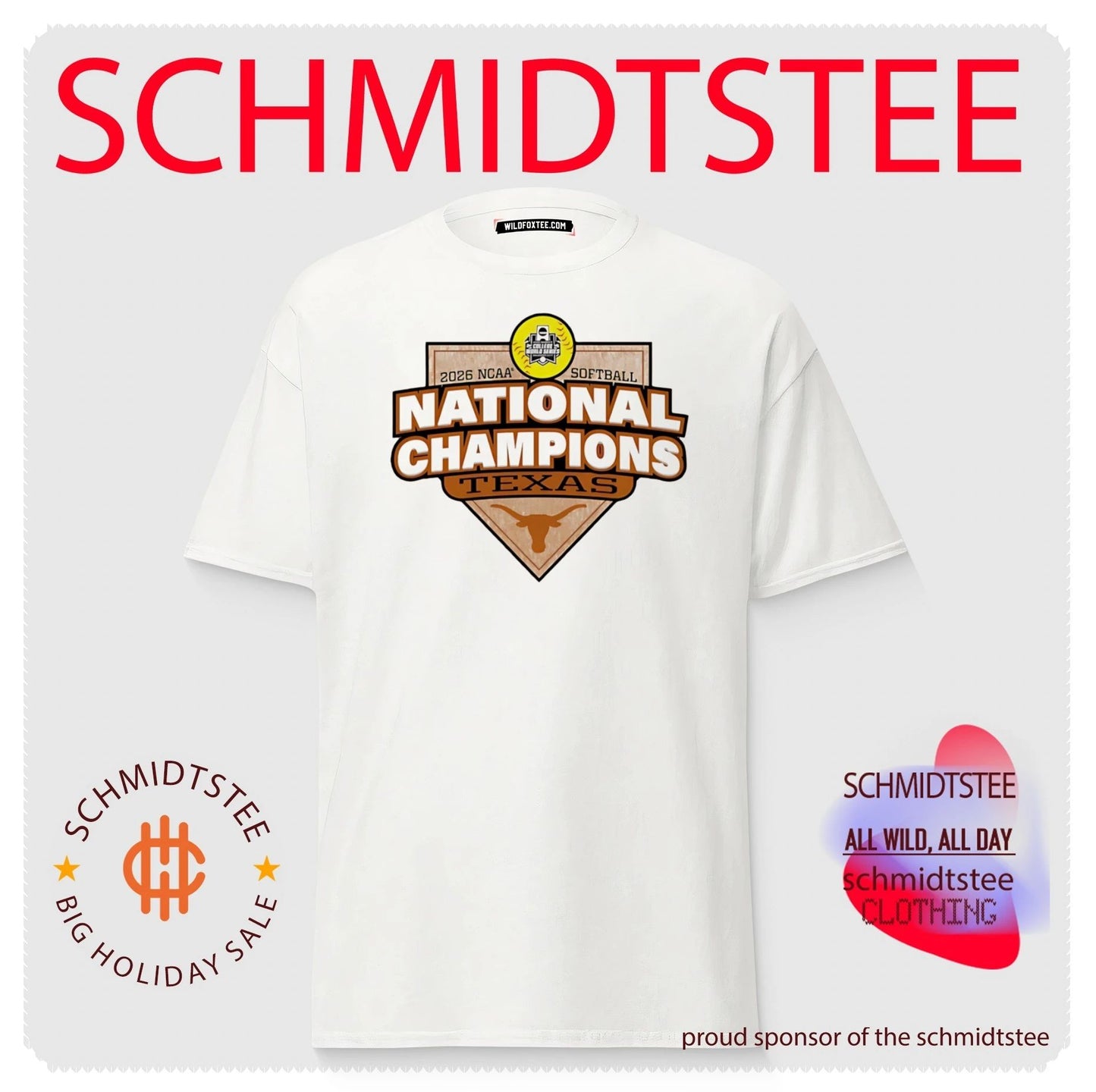 Texas Longhorns 2026 Softball National Champs Plate shirt