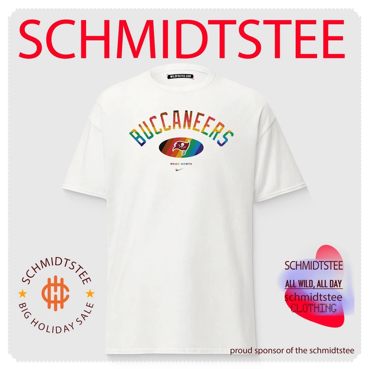 Tampa Bay Buccaneers Pride Month Rainbow logo shirt