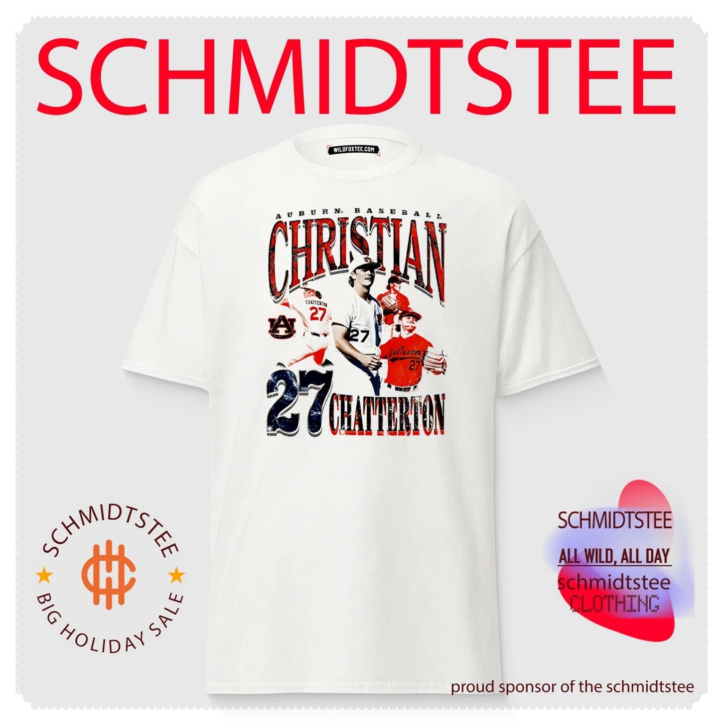 Auburn Baseball Christian Chatterton number 27 shirt