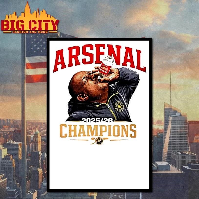 Arsenal Bottle Meme Premier League Champions 2025 26 Shirt