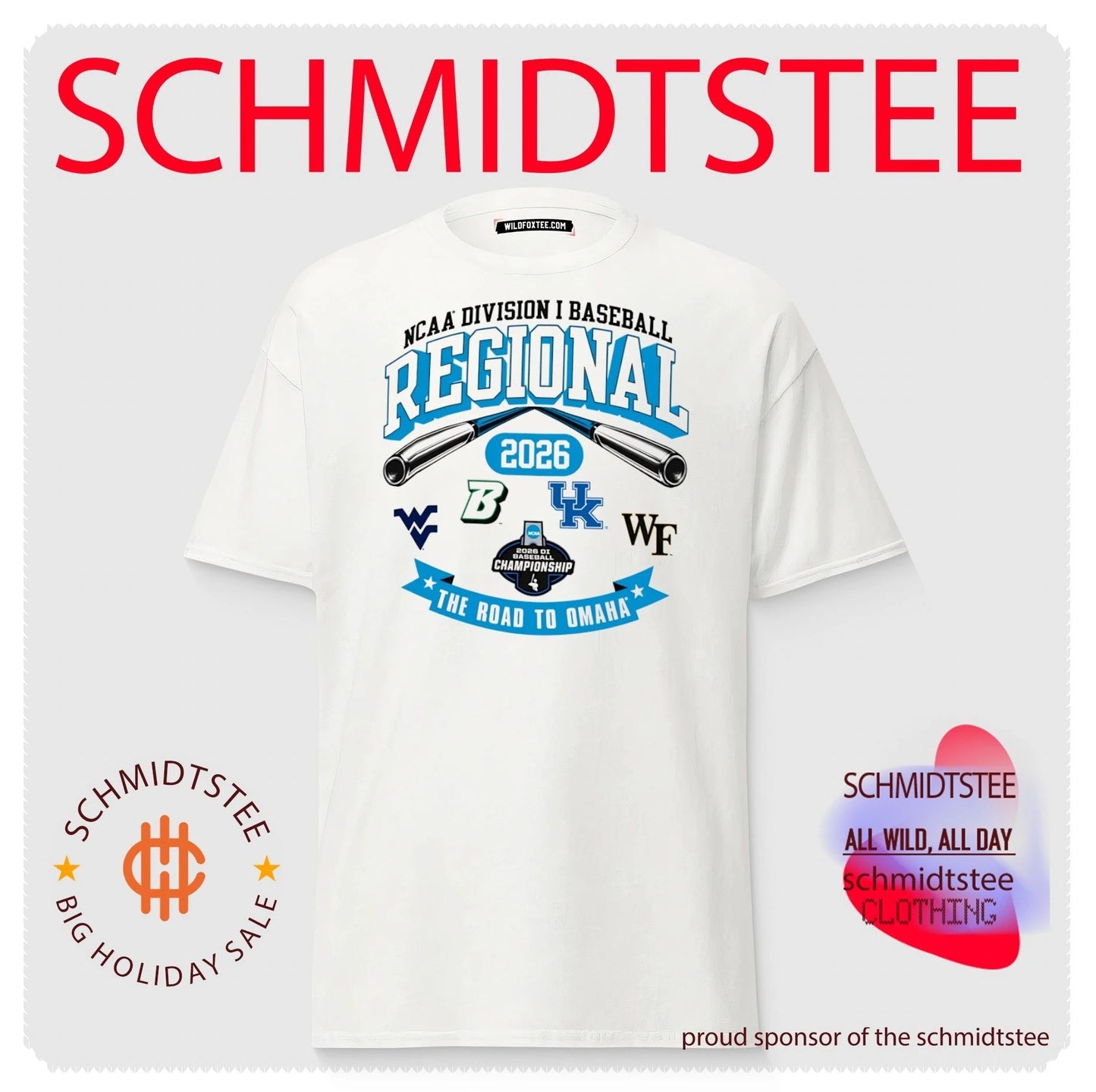2026 NCAA Division I Baseball Regional West Virginia The Road To Omaha logos shirt