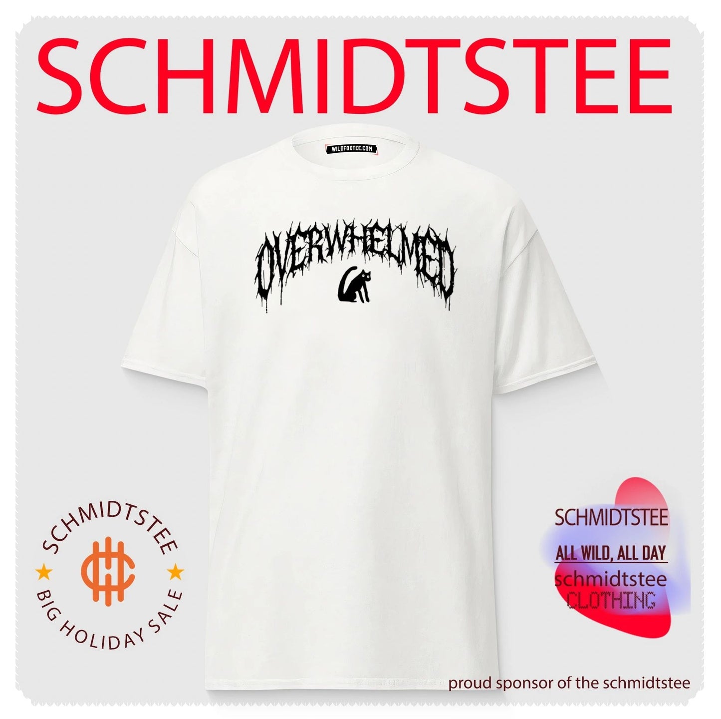 Overwhelmed black cat paint shirt