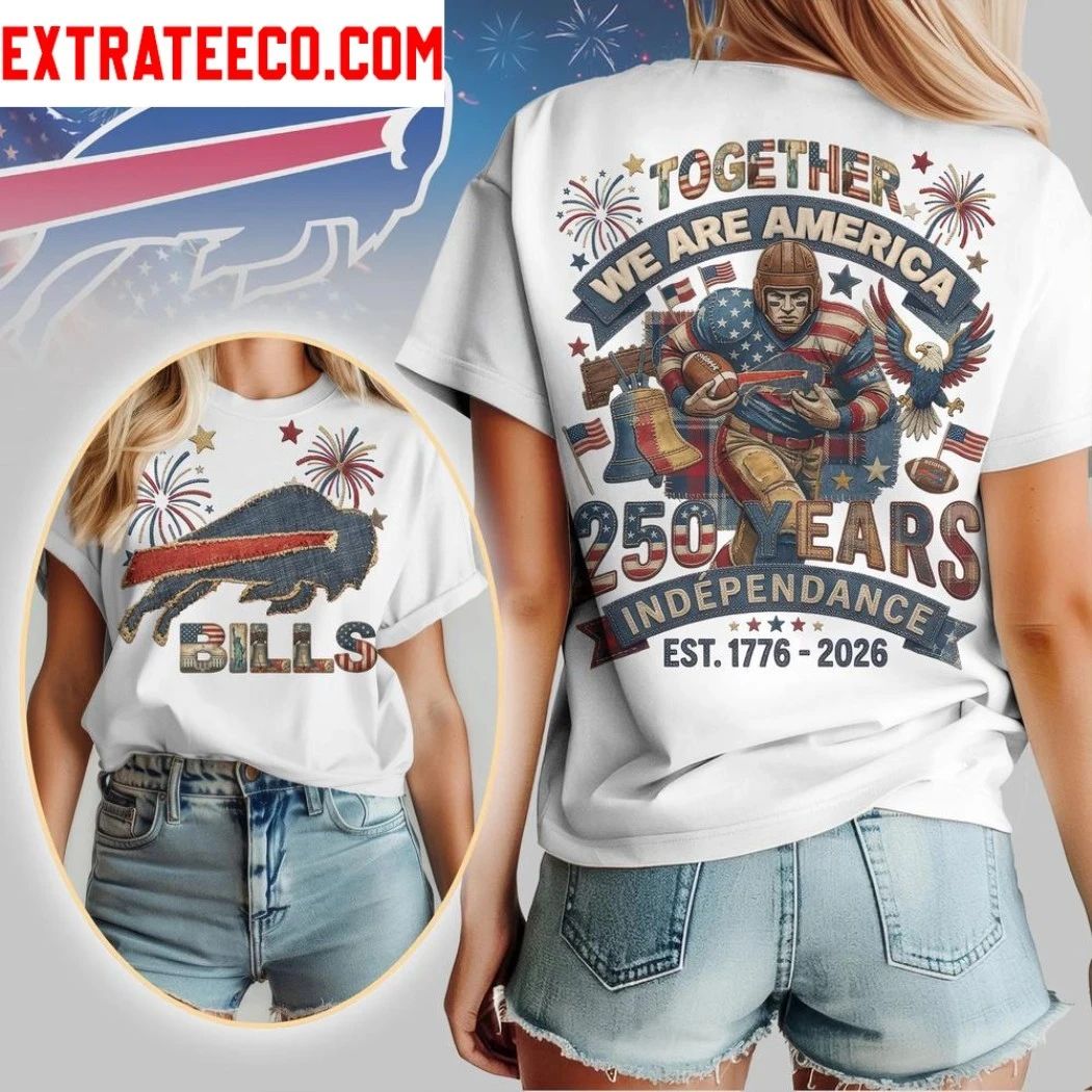 Buffalo Bills NFL 250th Anniversary Of America Patchwork All Over Print Logo Two Sided Shirt