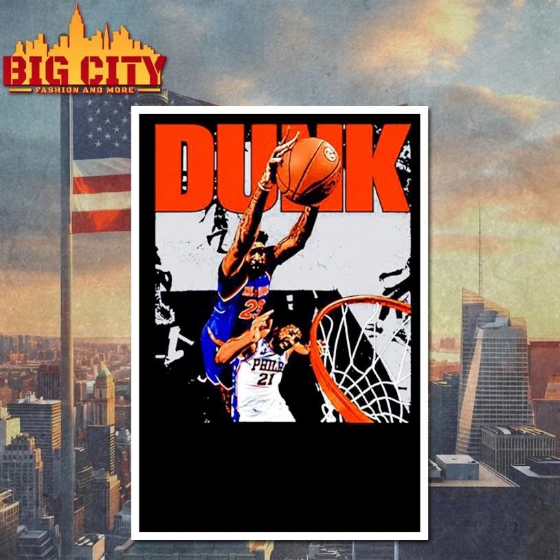 Mitchell Robinson Dunk Joel Embiid shirt