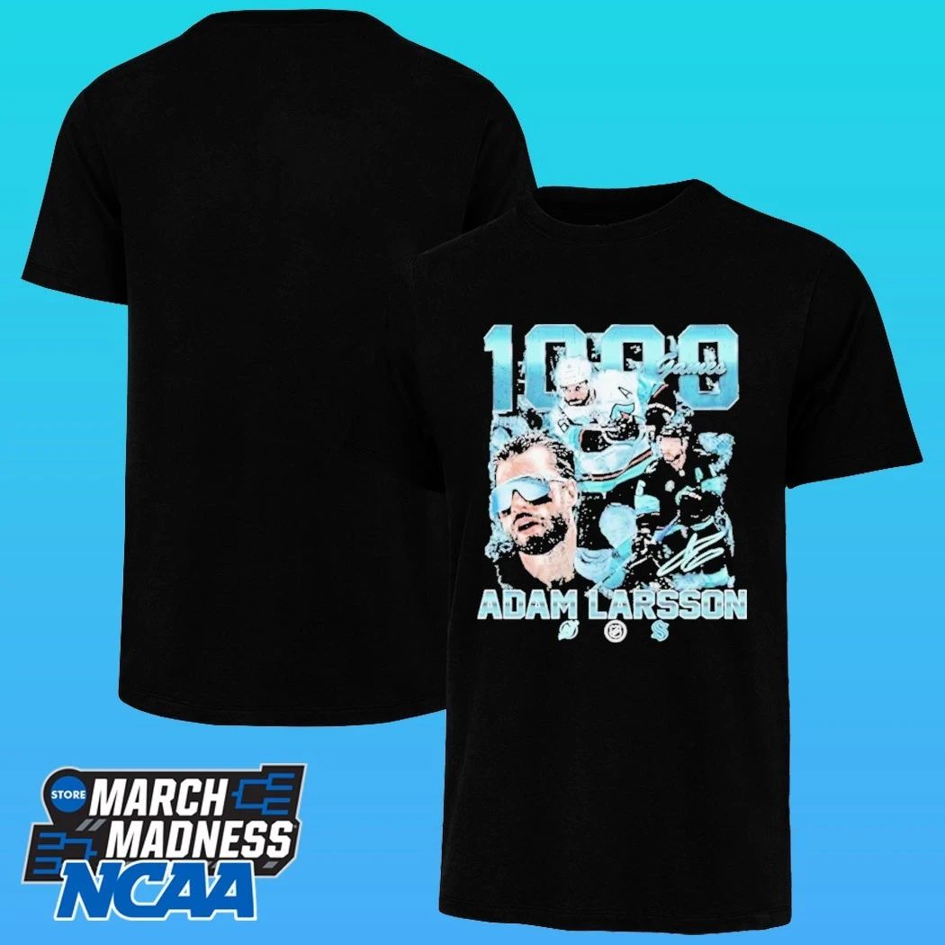Adam Larsson 1000 Games Seattle Kraken Larsson Shirt