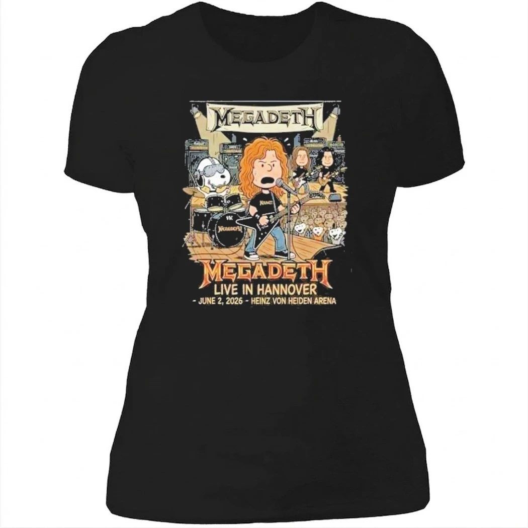Megadeth Live Concert June 2 2026 Heinz Von Heiden Arena Hannover Snoopy Shirt