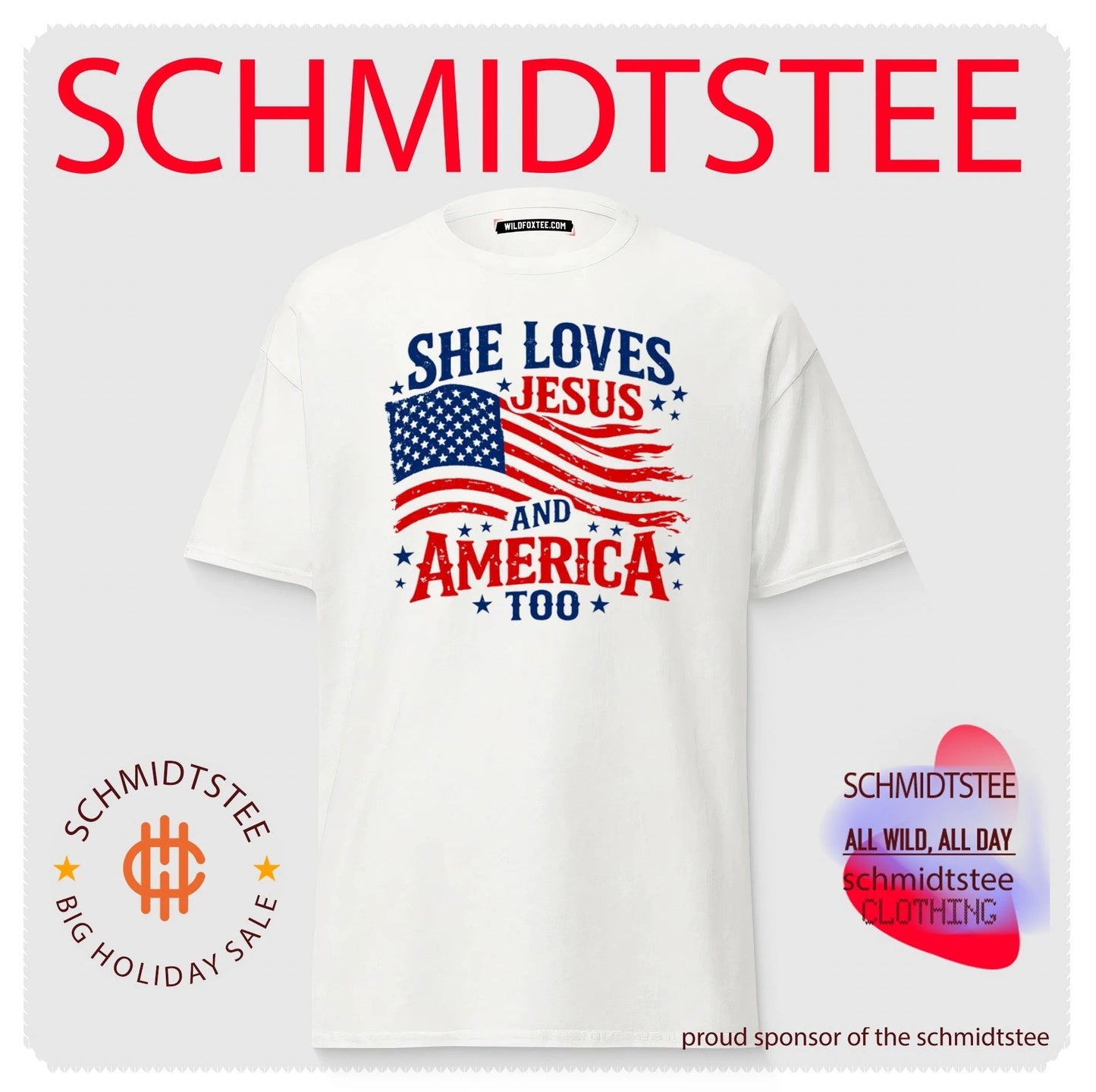 She Loves Jesus and America Too 4th of July shirt