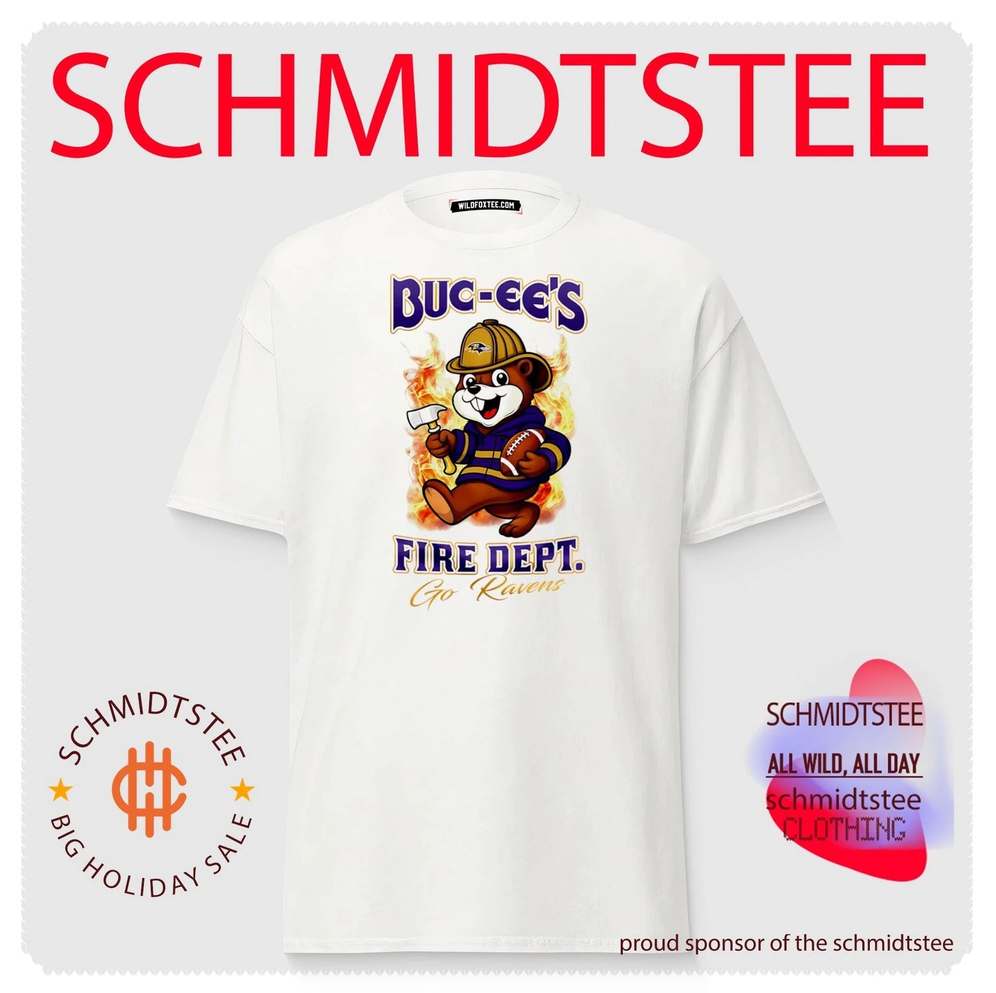 Baltimore Ravens Buc-Ee’s Fire Dept go Bears Firefighter Strong shirt
