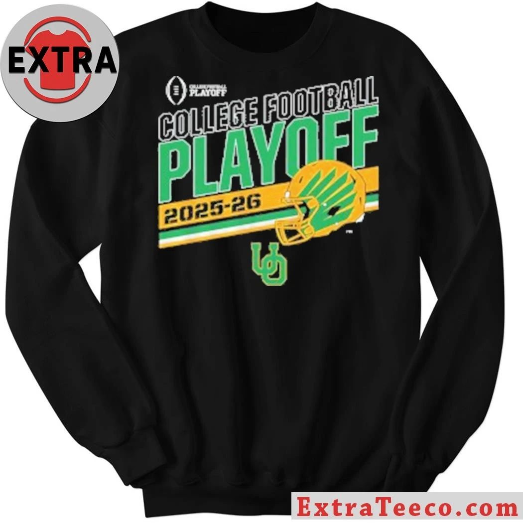 Oregon 2025 CFP Stripe Helmet Shirt College Football Playoff (CFP) 2025-26 Oregon Ducks Tee