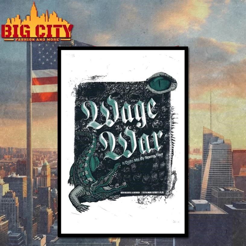 Wage War The Fillmore Detroit MI May 15 2026 Poster Shirt