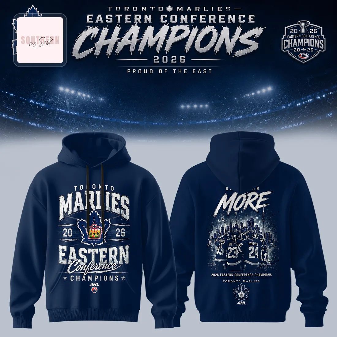 Toronto Marlies 2026 Eastern Conference Champions Commemorative Hoodie