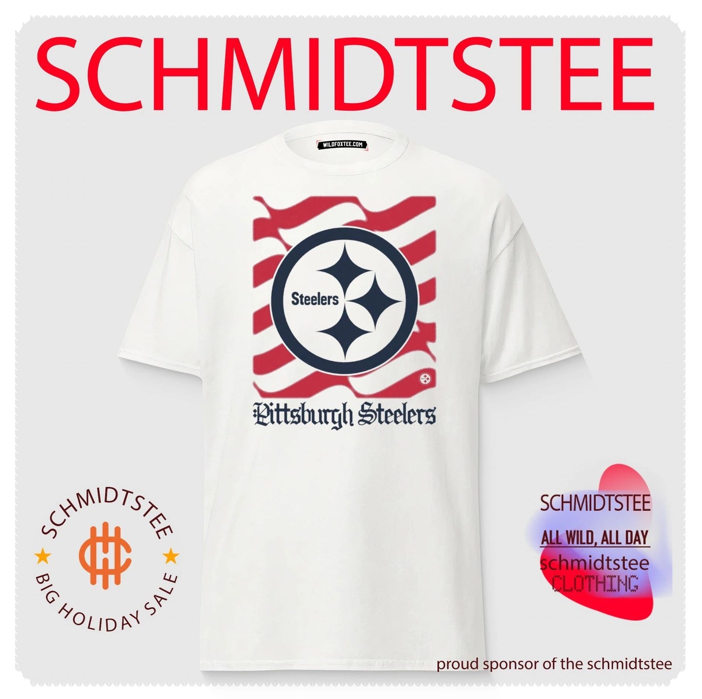 Pittsburgh Steelers American 250th Flag Heritage Wordmark shirt
