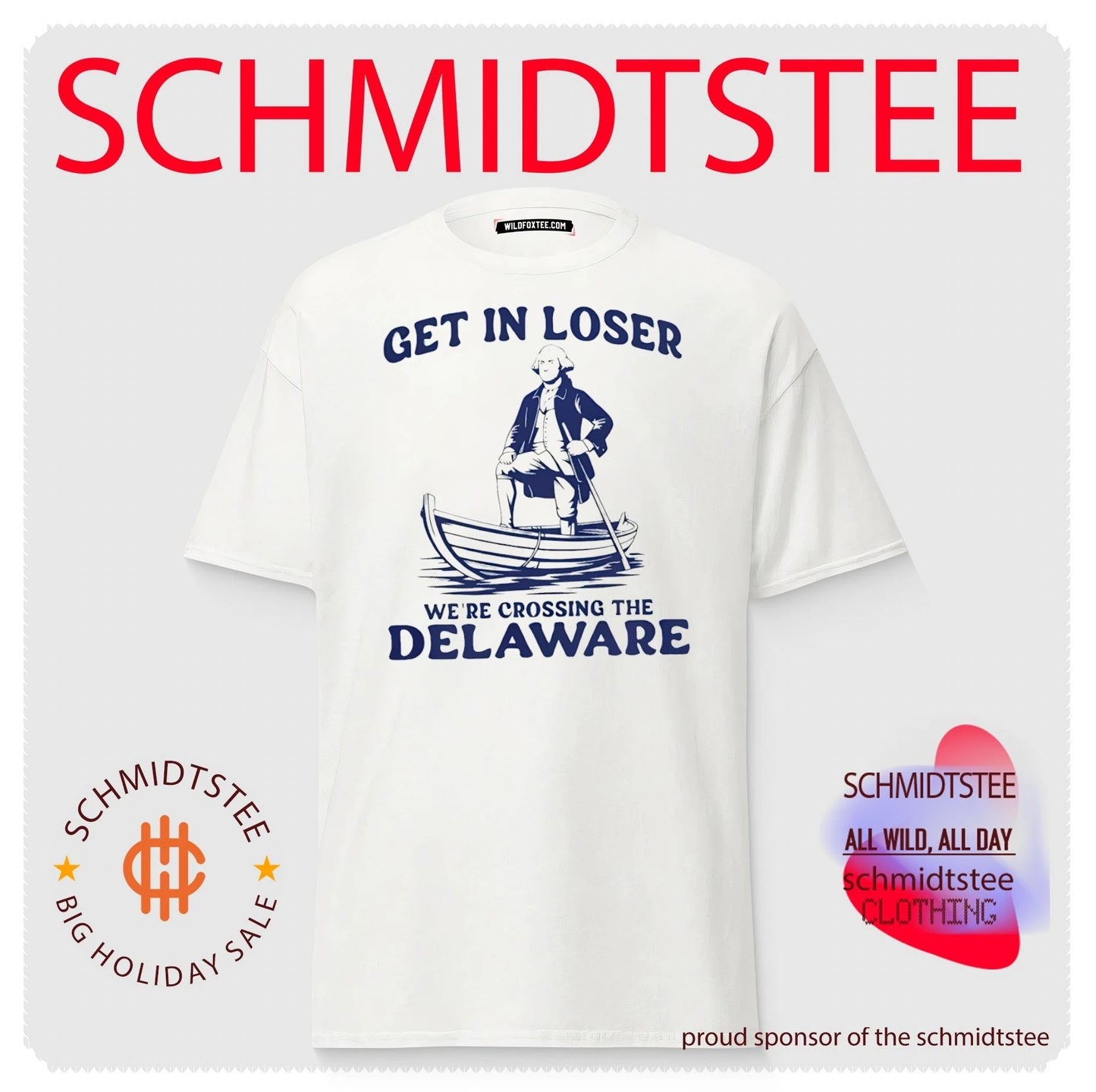 Get in loser we’re crossing the Delaware doodle shirt