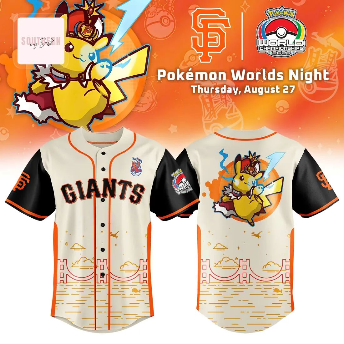 San Francisco Giants Pokemon 2026 World Championships Limited Edition Baseball Jersey