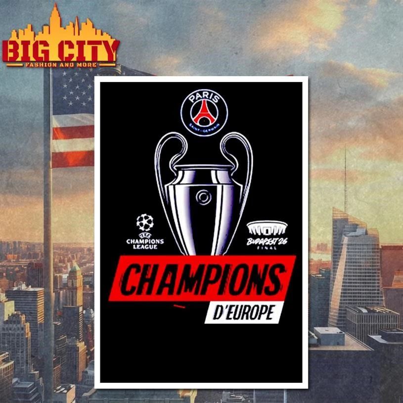 Paris Saint Germain Champions d’Europe 2026 Budapest 26 Final Shirt