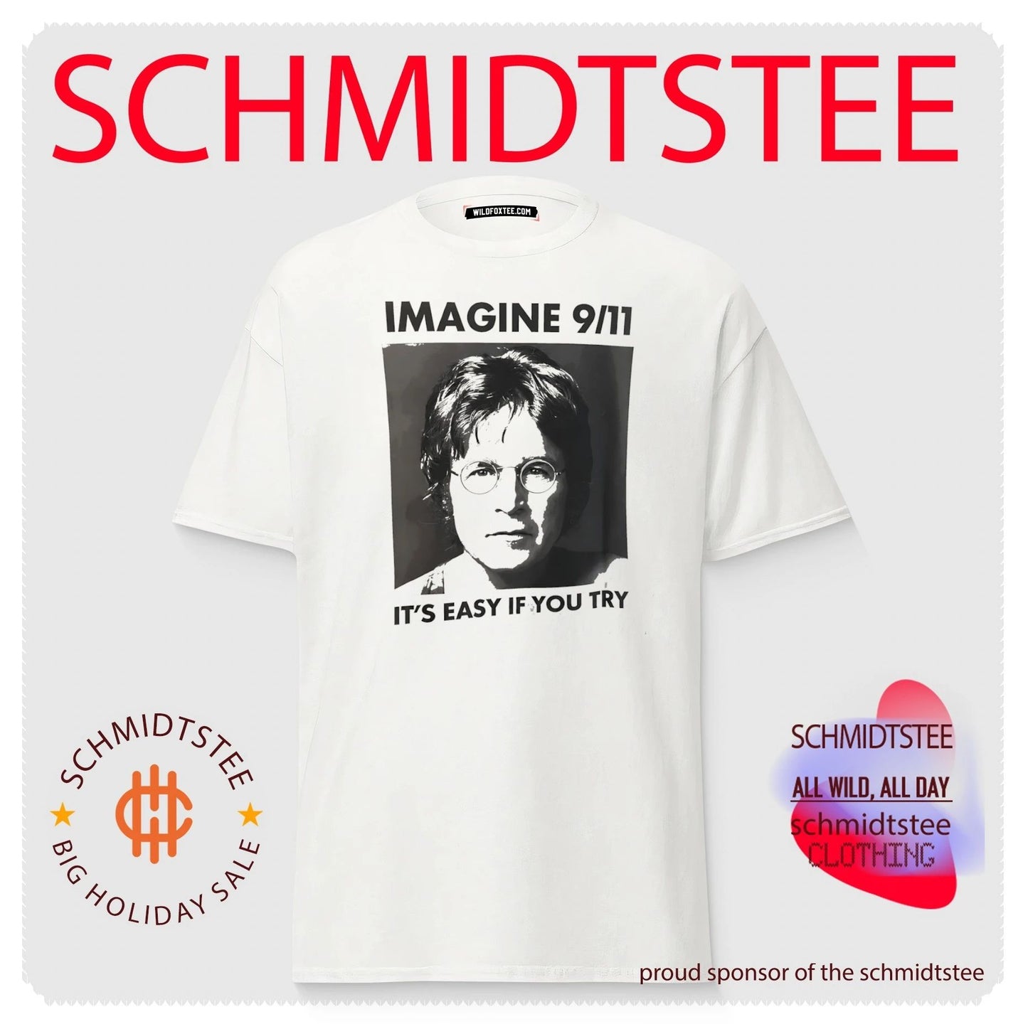 John Lennon imagine 9 11 it’s easy if you try shirt