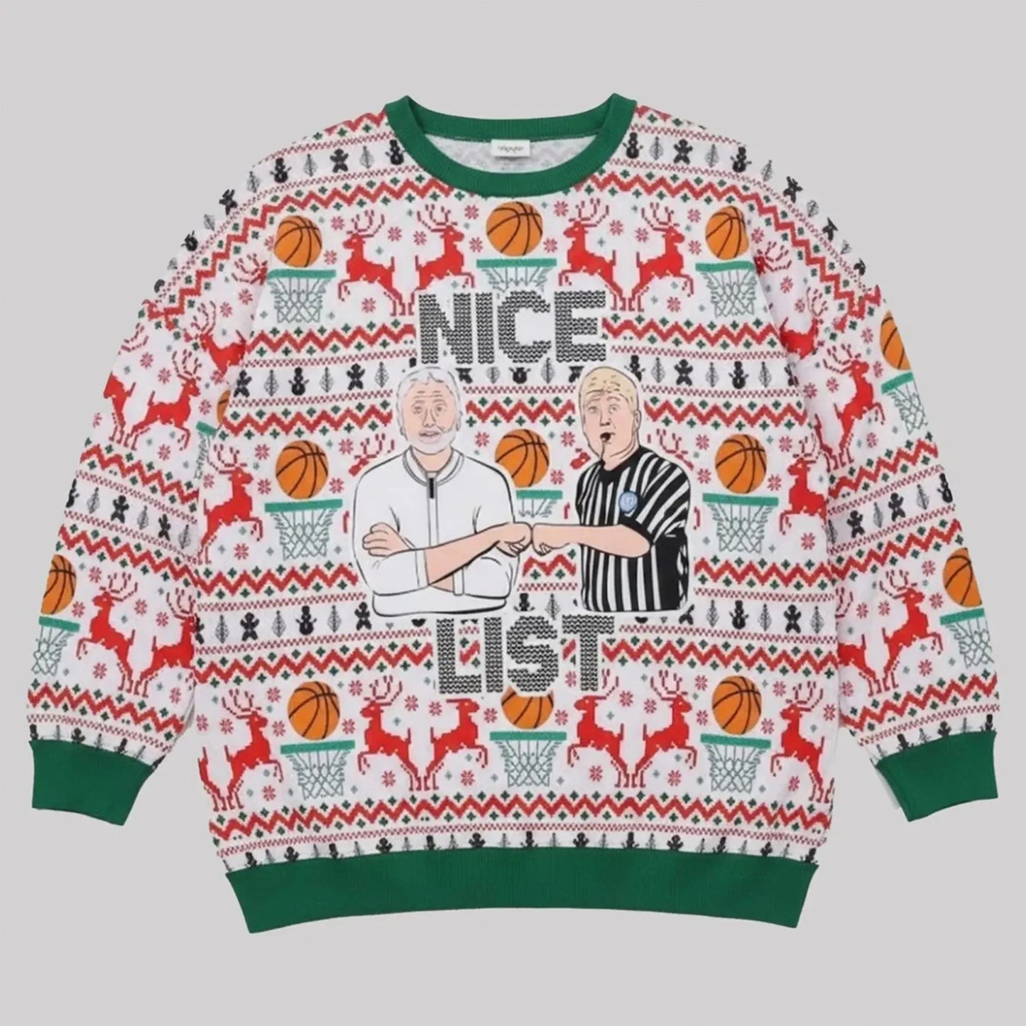 Greg Kampe Nice List Ugly Christmas Sweater