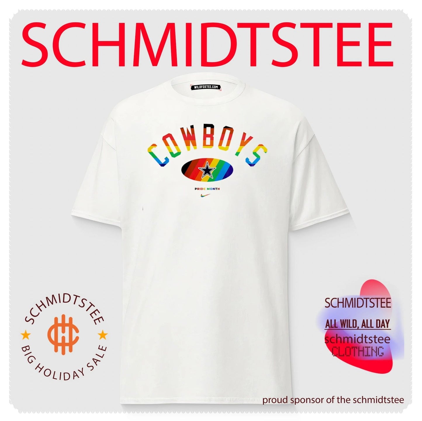 Dallas Cowboys Pride Month Rainbow logo shirt