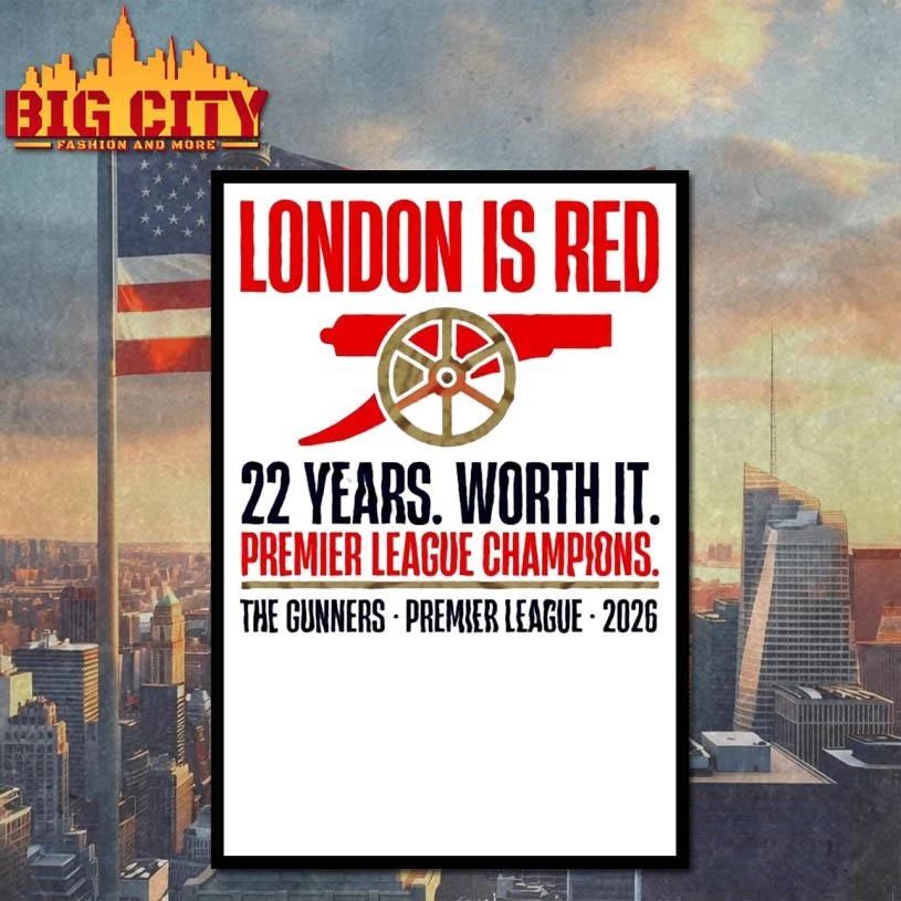 Arsenal Premier League Champions 2026 22 Years London Is Red Shirt