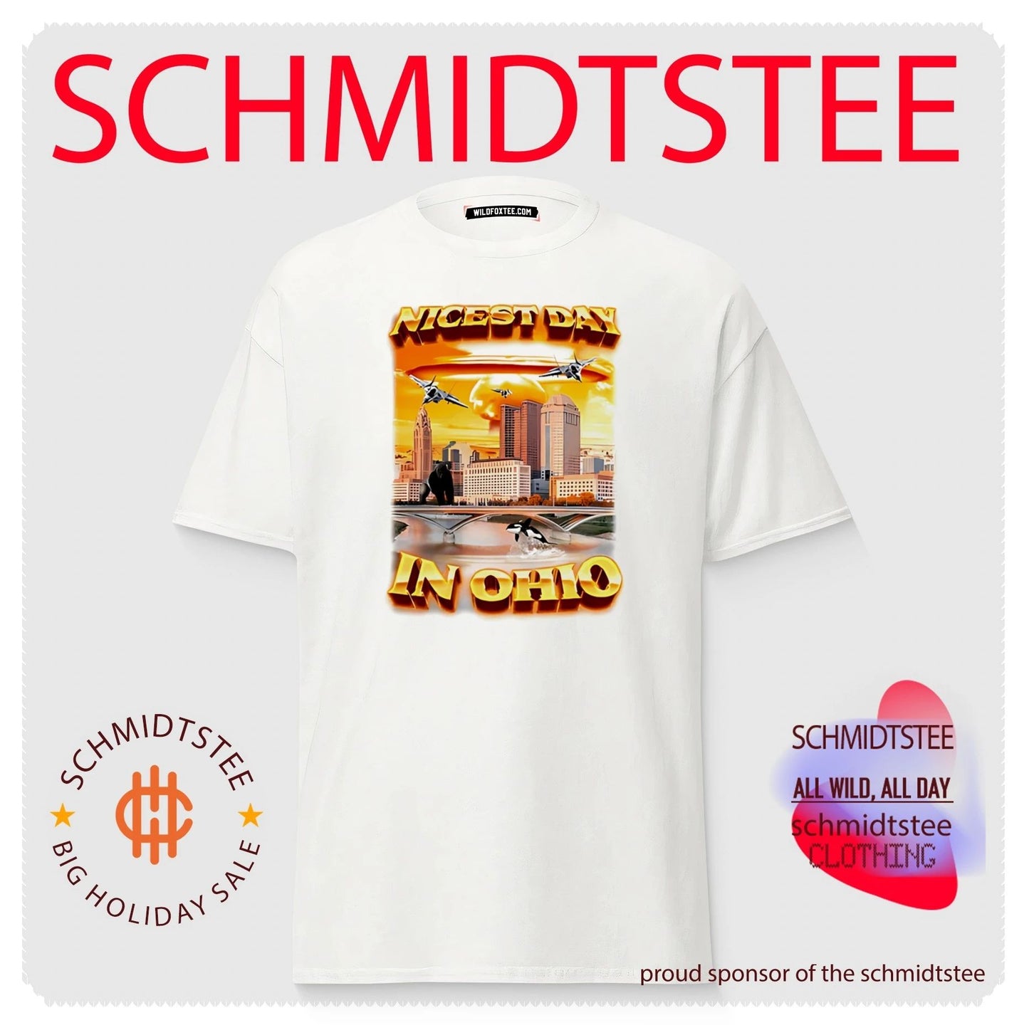 Nicest day in Ohio cityscape scene graphic shirt